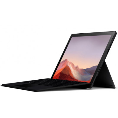 Microsoft Surface Pro 7 Matte Black Bundle with Black Surface Pro Type Cover (QWV-00007)