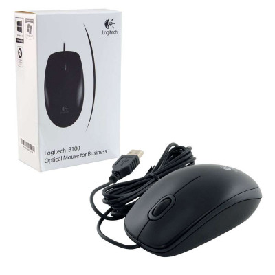 Logitech B-100 Optical Mouse black (910-003357)