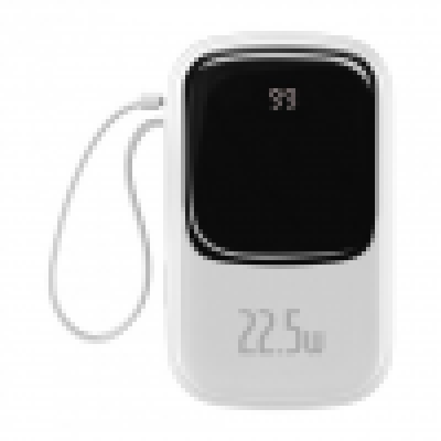 Внешний аккумулятор (павербанк) Baseus Power Bank 20000mAh з USB-C Cable Q Pow Display 22.5W White (PPQD-I02)