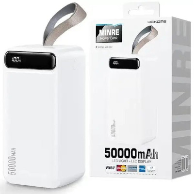 WK Minre 50000mAh Digital Display Power Bank White (WP-283)