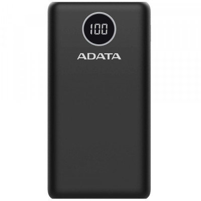 ADATA 20000 mAh 20W QC 3.0/PD 3.0 USB-C + USB2.0 чорна (P20000QCDB)