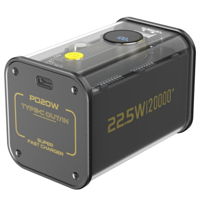 Внешний аккумулятор (Power Bank) BYZ W90 20000mAh Type C PD Yellow (BYZ-W90-Y)