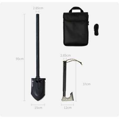 Лопата саперна Xiaomi HuoHou Multifunctional Shovel With Ax (HU0183)