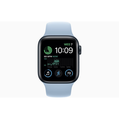Apple Watch SE 2022 GPS 40mm Midnight Aluminum Case w. Sky Sport B. M/L (MNL83+MR313)