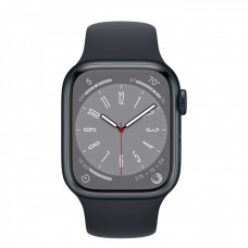 Apple Watch Series 8 GPS 45mm Midnight Aluminum Case w. Midnight Sport Band (MNP13, MNUL3)