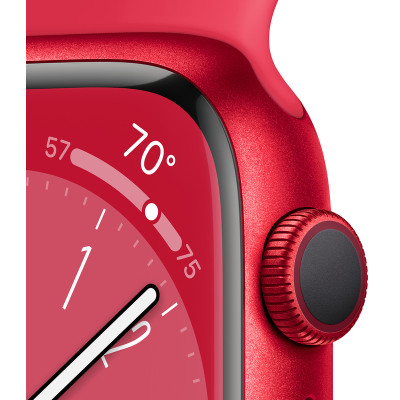 Apple Watch Series 8 GPS 45mm PRODUCT RED Aluminum Case w. PRODUCT RED S. Band (MNP43/MNUU3)