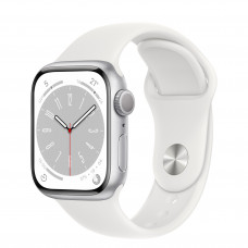 Apple Watch Series 8 GPS 41mm Silver Aluminum Case with White S. Band (MP6K3, MP6L3)
