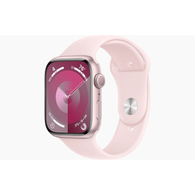 Apple Watch Series 9 GPS 41mm Pink Aluminum Case w. Light Pink S. Band - S/M (MR933)