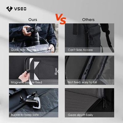 Рюкзак Xiaomi VSGO Harrier Light Functional Commuting Photography Backpack Black 20L (6939818808772)