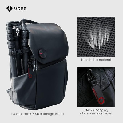 Рюкзак Xiaomi VSGO Harrier Light Functional Commuting Photography Backpack Black 20L (6939818808772)
