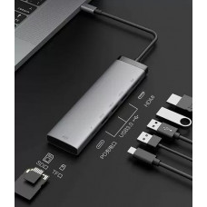 USB Хаб Xiaomi Miwu Type-C docking station HUB  [7-in-1] PD100W+USB3.0*3+HDMI+TF+SD (MWCMA01/3133822)