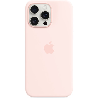 Apple iPhone 15 Pro Max Silicone Case with MagSafe - Light Pink (MT1U3) Copy