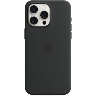 Apple iPhone 15 Pro Max Silicone Case with MagSafe - Black (MT1M3) Copy