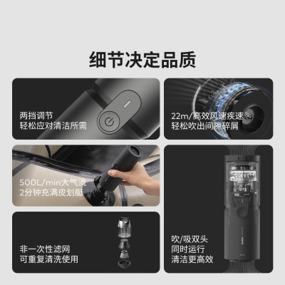 Портативный Пылесос/Компрессор Xiaomi Youpin Hoto Car Handled Multifunctional Vacuum Cleaner (HOE0001CN)
