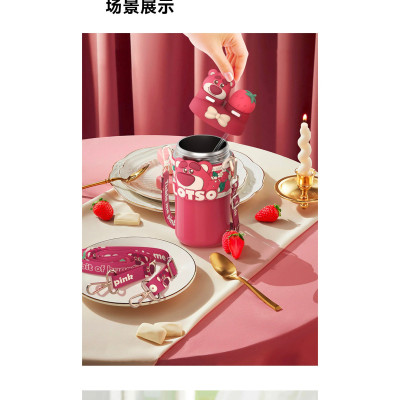 Детская Бутылка Для Воды Xiaomi Youpin Lotso Strawberry Bear Drinking Childrens Thermal Cup (6922111442057)