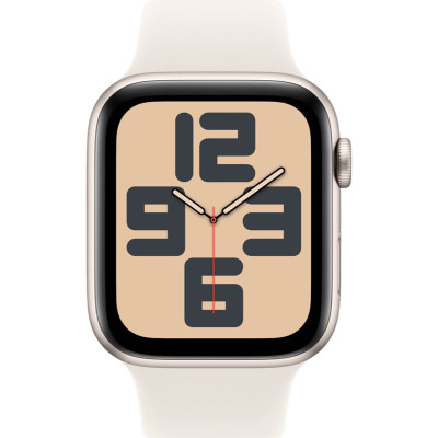 Apple Watch SE 2 GPS 44mm Starlight Aluminium Case w. Starlight Sport Band - M/L (MXEV3)