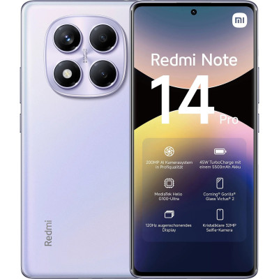 Xiaomi Redmi Note 14 Pro 8/128GB Aurora Purple EU