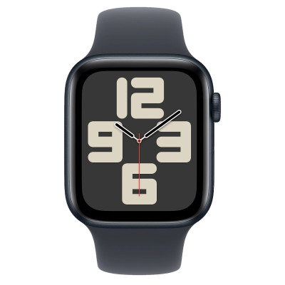 Apple Watch SE 2 GPS 44mm Midnight Aluminium Case w. Midnight Sport Band - S/M (MXEJ3))