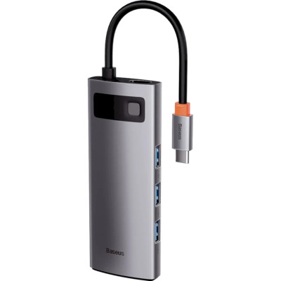 Док-станция для ноутбука Baseus Metal Gleam Series 6-in-1 Multifunctional Type-C HUB Docking Station (CAHUB-CW0G)