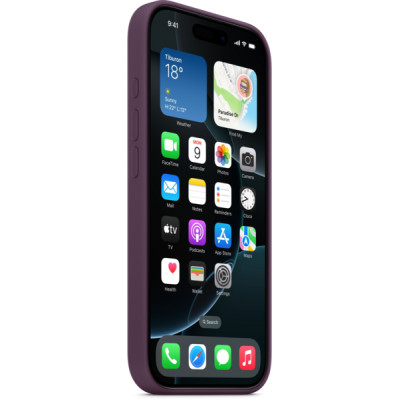 Apple iPhone 16 Pro Max Silicone Case with MagSafe - Plum (MYYW3) Copy