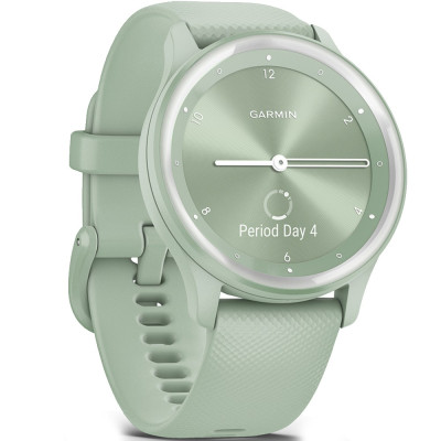 Garmin Vivomove Sport Cool Mint Case and S. Band w. Silver Accents (010-02566-03)
