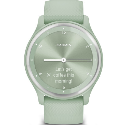 Garmin Vivomove Sport Cool Mint Case and S. Band w. Silver Accents (010-02566-03)
