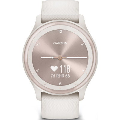 Garmin Vivomove Sport Ivory Case and S. Band w. P. Gold Accents (010-02566-01)