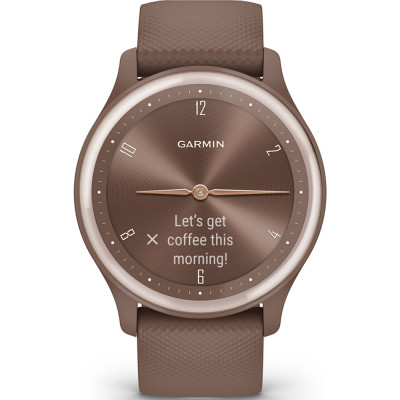 Garmin Vivomove Sport Cocoa Case and S. Band w. P. Gold Accents (010-02566-02)