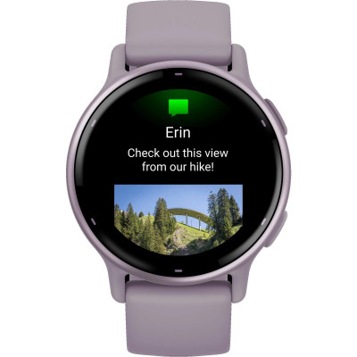 Garmin vivoactive 5 Metallic Orchid Aluminum Bezel with Orchid Case and Silicone (010-02862-13/53)