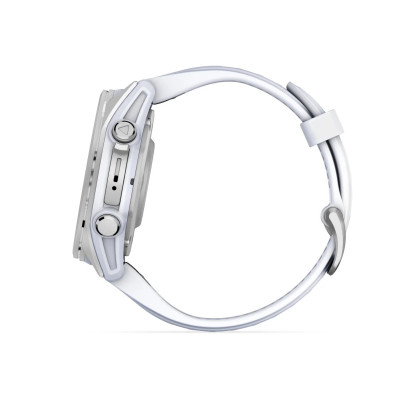 Garmin Fenix 8 43mm AMOLED Silver with Whitestone Silicone Band (010-02903-00/06)