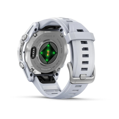 Garmin Fenix 8 43mm AMOLED Silver with Whitestone Silicone Band (010-02903-00/06)
