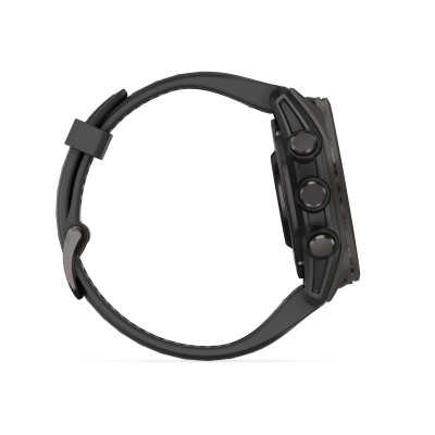 Garmin Fenix 8 43mm AMOLED Sapphire Carbon Gray DLC Tit. w. Black/Pebble Gray S. Band (010-02903-20/21/28)