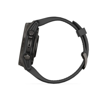 Garmin Fenix 8 43mm AMOLED Sapphire Carbon Gray DLC Tit. w. Black/Pebble Gray S. Band (010-02903-20/21/28)