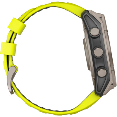 Garmin Fenix 8 47mm Solar Sapphire Titanium w. Amp Yellow/Graphite Silicone Band (010-02906-20/21)