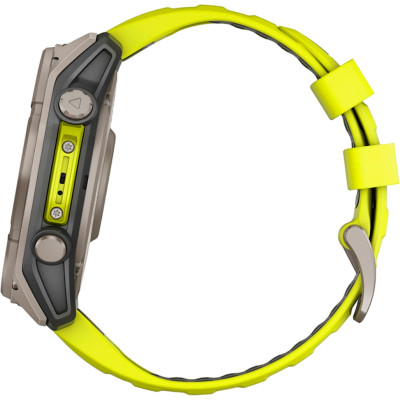 Garmin Fenix 8 47mm Solar Sapphire Titanium w. Amp Yellow/Graphite Silicone Band (010-02906-20/21)