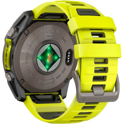 Garmin Fenix 8 47mm Solar Sapphire Titanium w. Amp Yellow/Graphite Silicone Band (010-02906-20/21)