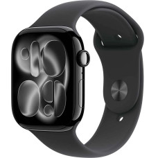 Apple Watch Series 11 GPS 42mm Jet Black Alu. Case w. Black S. Band - M/L (MEQU4)