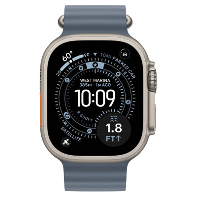 Apple Watch Ultra 3 GPS + Cellular 49mm Natural Tit. Case w. Anchor Blue Ocean Band (MEWH4)