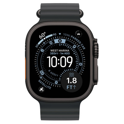 Apple Watch Ultra 3 GPS + Cellular 49mm Black Tit. Case w. Black Ocean Band (MF0J4)