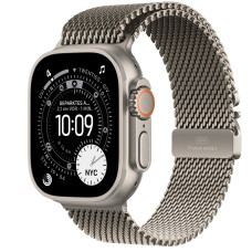 Apple Watch Ultra 3 GPS + Cellular 49mm Natural Tit. Case w. Natural Tit. Milanese Loop - Small (MEWW4)