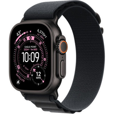 Apple Watch Ultra 3 GPS + Cellular 49mm Black Tit. Case w. Black Alpine Loop - Medium (MF0V4)