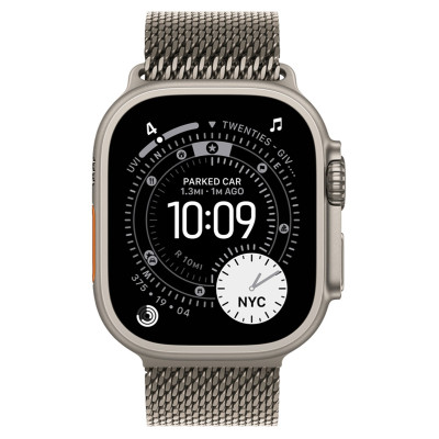 Apple Watch Ultra 3 GPS + Cellular 49mm Natural Tit. Case w. Natural Tit. Milanese Loop - Medium (MEWY4)