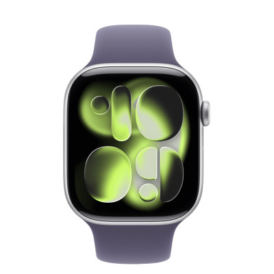 Apple Watch Series 11 GPS 42mm Silver Alu. Case w. Purple Fog S. Band - M/L (MEU74)