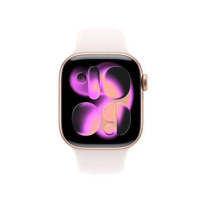 Apple Watch Series 11 GPS 42mm Rose Gold Alu. Case w. Light Blush S. Band - M/L (MEU44)