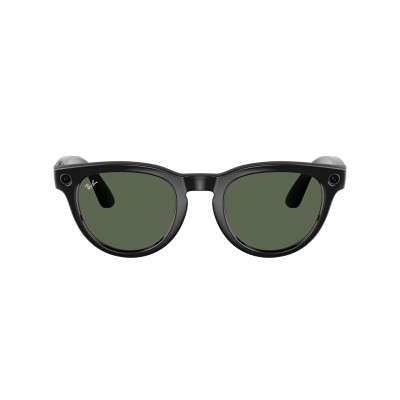 Ray-Ban Meta Headliner Gen2 HighBridge Fit Shiny Black/Clear-Graphite Green Transitions RW4013 601/1M 50-23