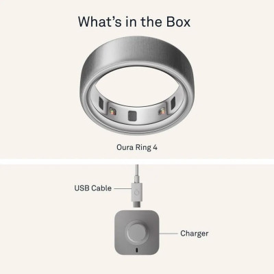 Oura Ring 4 Brushed Silver Size 9 (JZ90-54220-09) Oura Ring 4 Brushed Silver Size 9 (JZ90-54220-09)